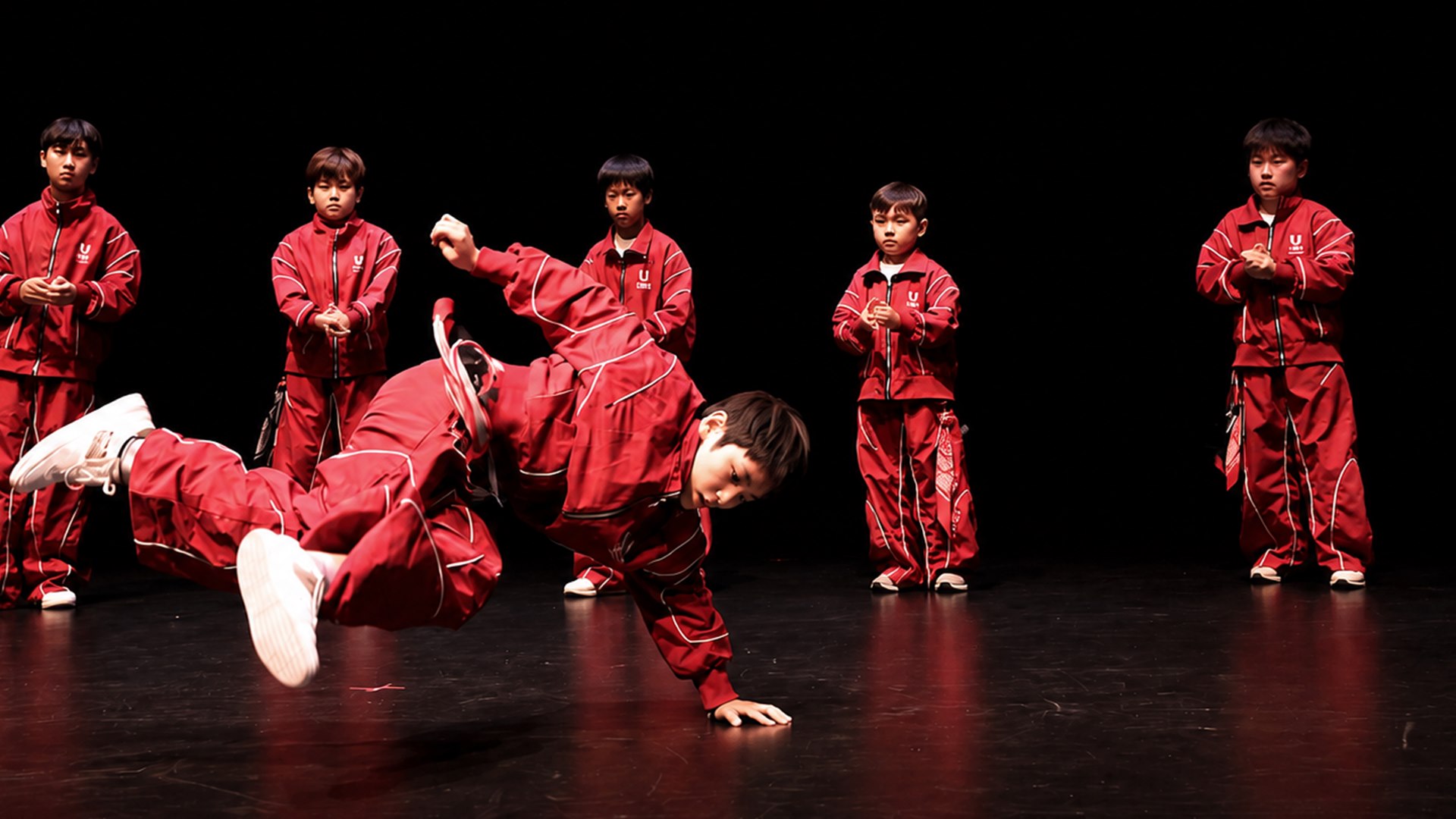 Street dance performance moment